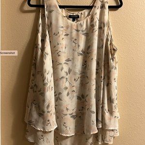 Sleeveless Vneck Swing Double Layer